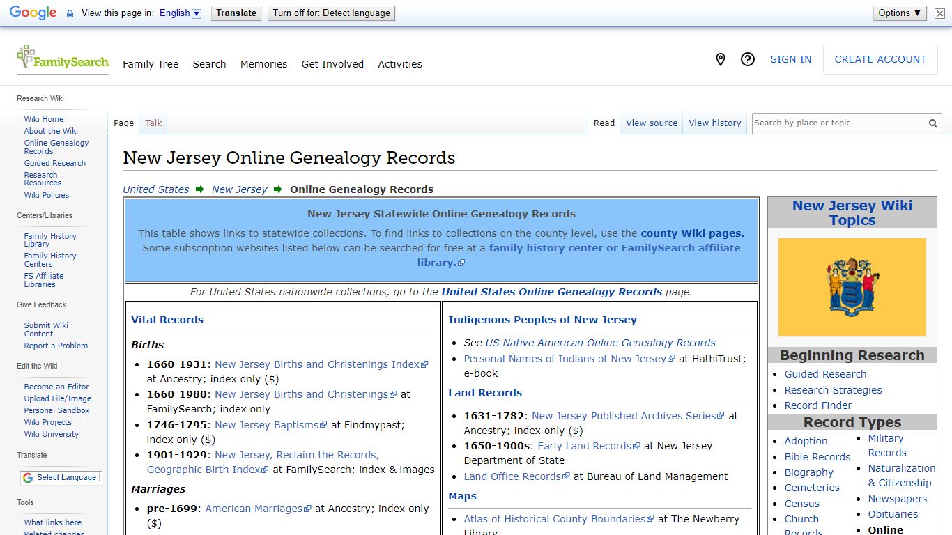 New Jersey Online Genealogy Records • FamilySearch